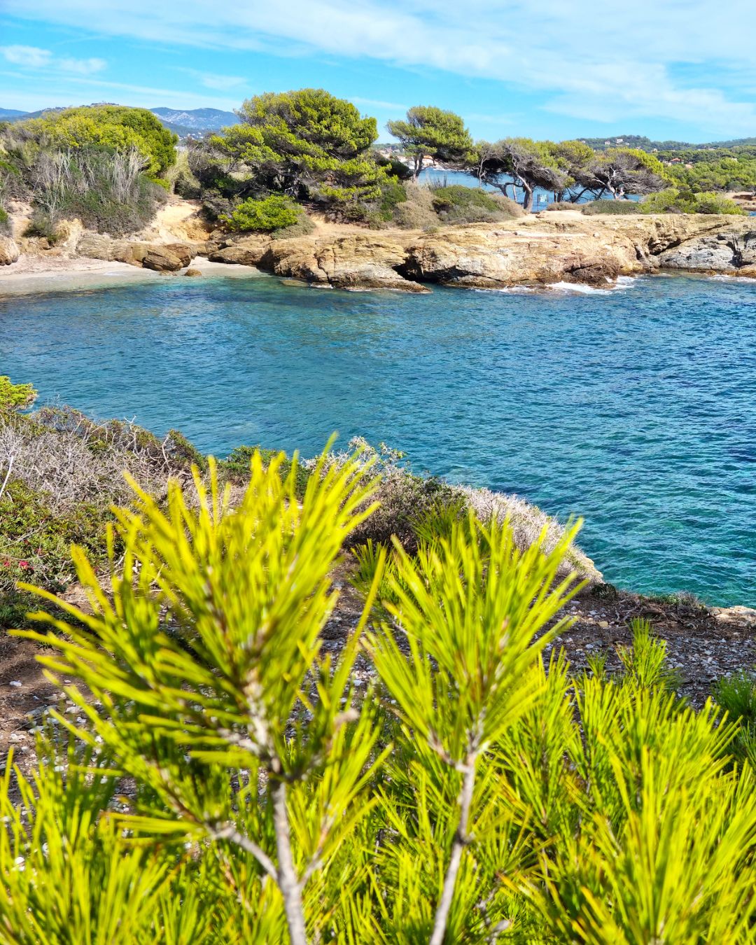 Navigation aux Embiez sur la côte méditerranéenne