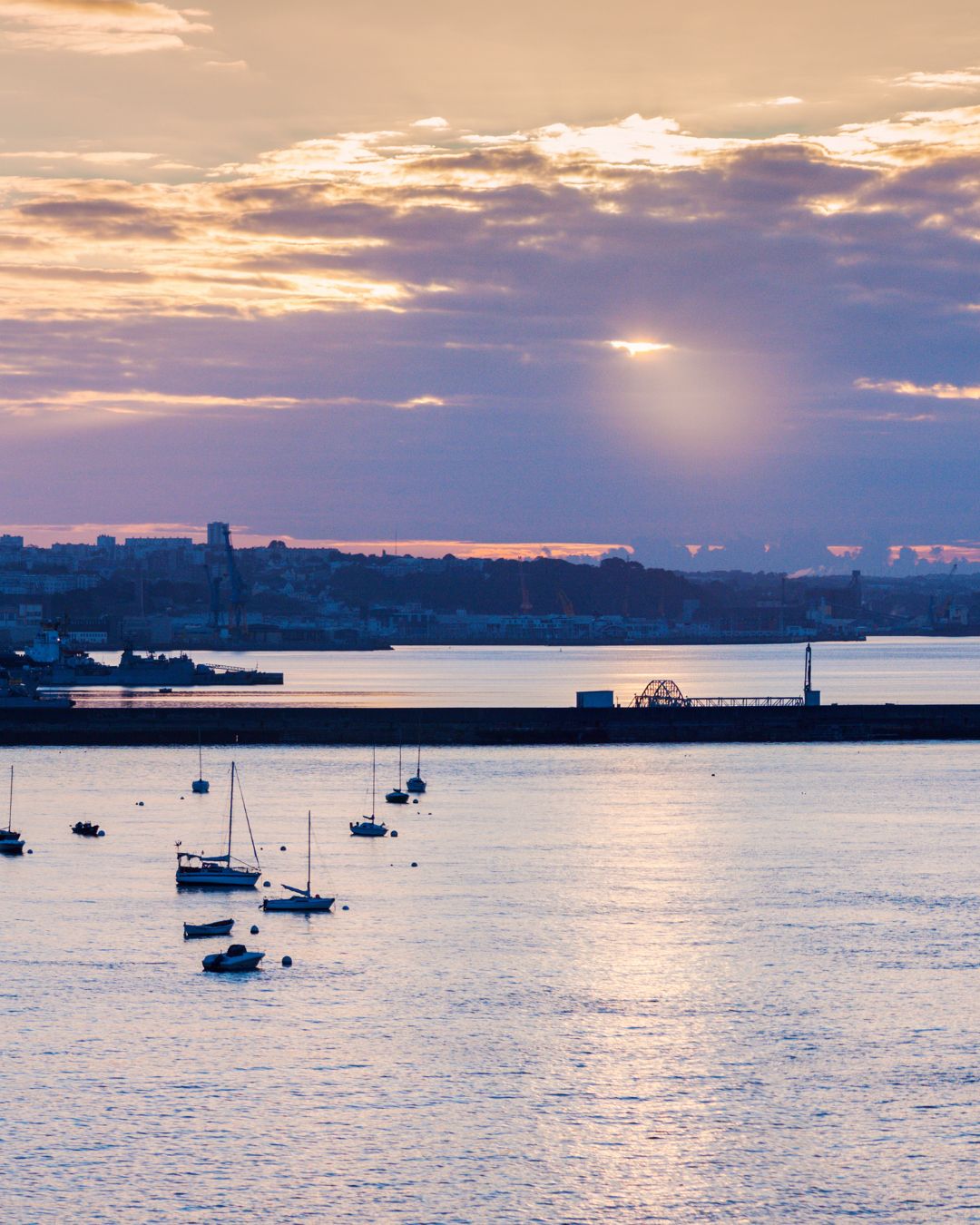 Sailing in Brest in Brest Harbor